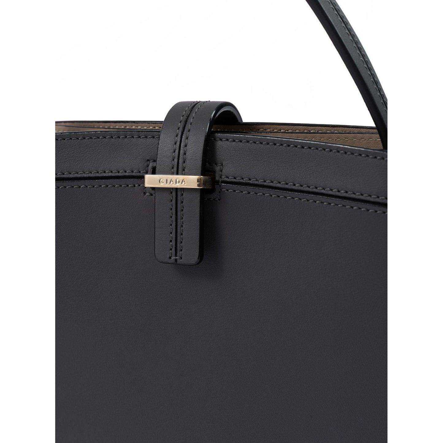 Giada Anthracite Leather Shoulder Bag