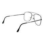 Andy Wolf Black Unisex Glasses Frame with full-rim metal black design and aviator style. Size 60-18-145, includes demo lenses.