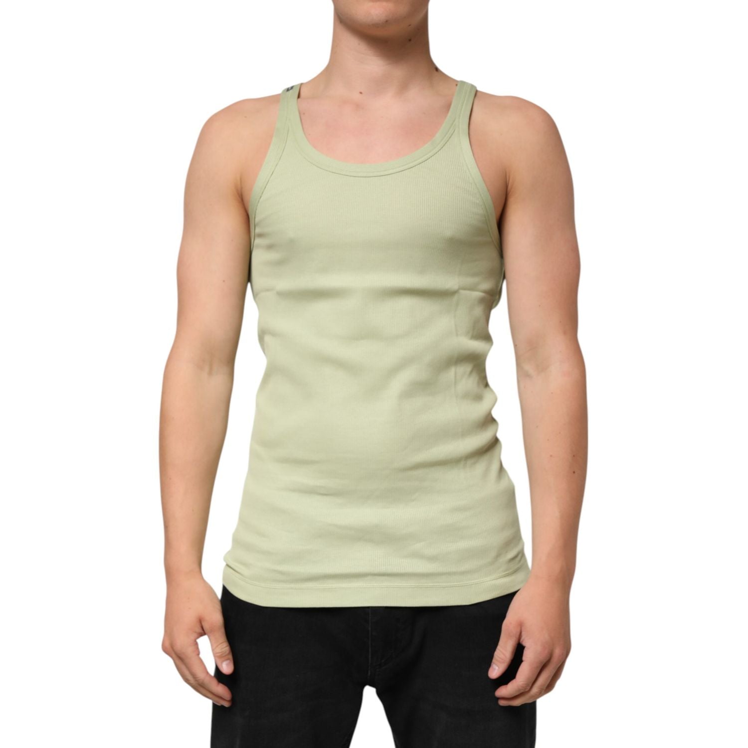 Dolce & Gabbana Light Green Tank Sleeveless Men Men T-shirt