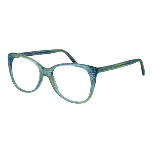 Andy Wolf Green Unisex Glasses Frame in acetate with cat eye full-rim style and demo lenses, including branded case.