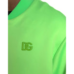 Dolce & Gabbana Neon Green Polyester Long Sleeves Men Bomber Jacket JKT3842-54