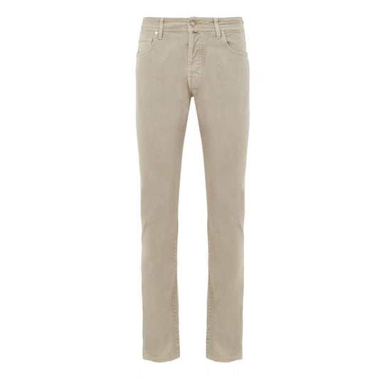 Jacob Cohen Beige Cotton Jeans Denim