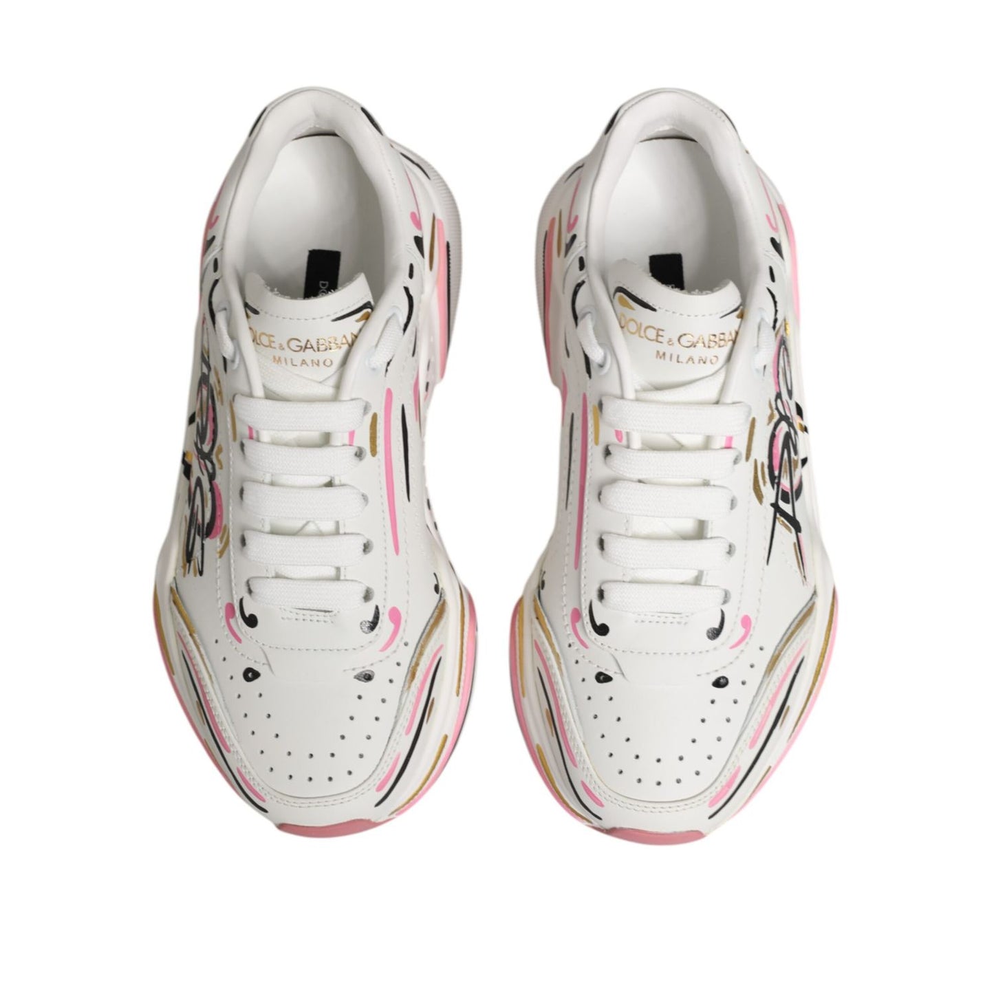 Dolce & Gabbana Multicolor Hand Painted DAYMASTER Sneaker Shoes