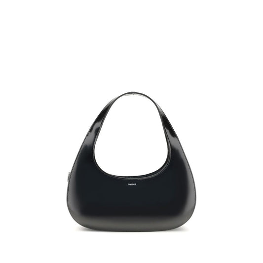 Coperni Black Leather Swipe Baguette Shoulder Bag
