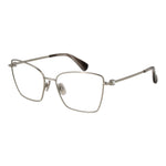 Max Mara Silver Women Glasses Frame, full-rim butterfly style, metal frame, demo plastic lenses, 135mm width, temples 140mm, silver color.