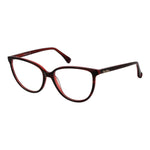 Max Mara Burgundy Women Glasses Frame in cat eye style with full-rim acetate design and demo lenses.