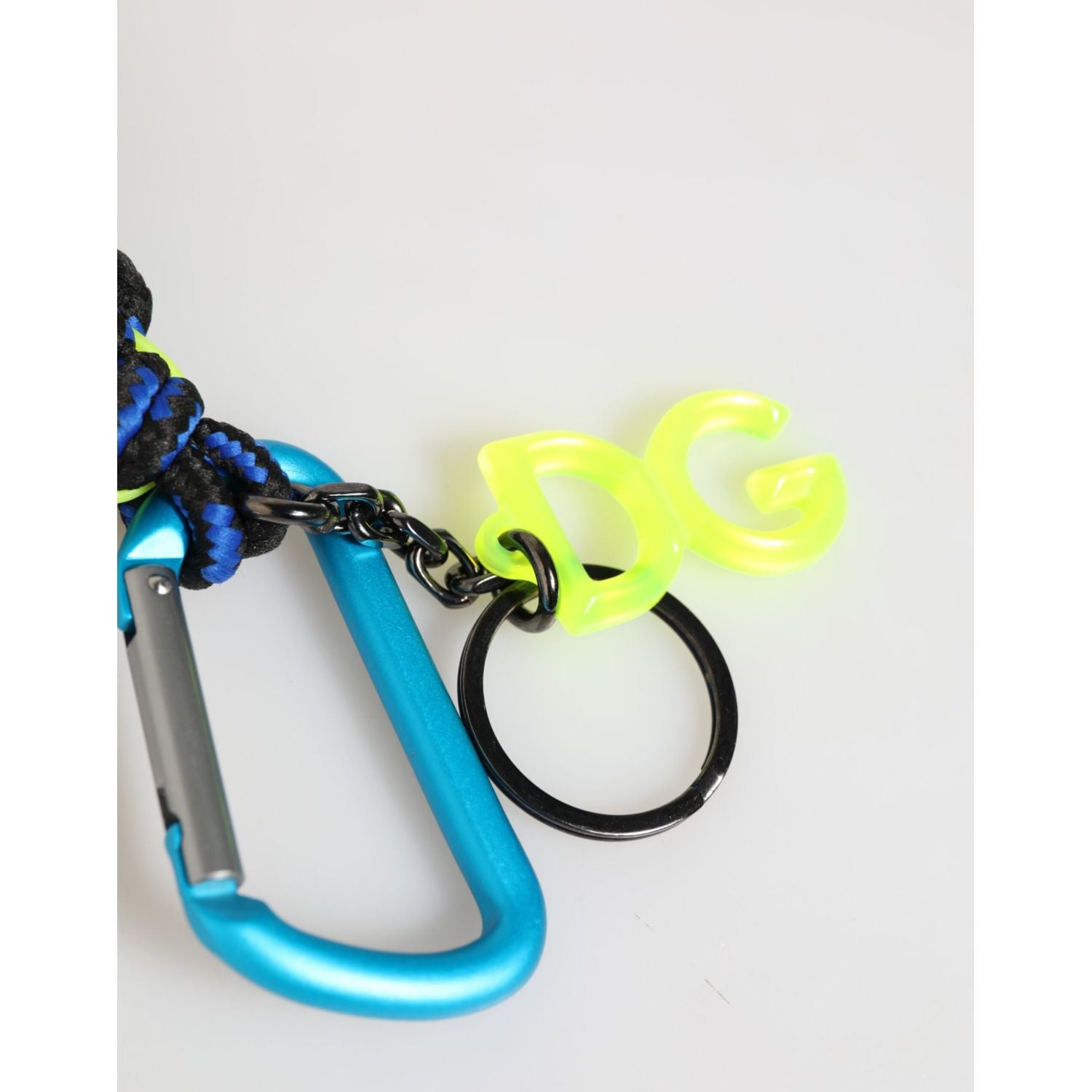 Dolce & Gabbana Multicolor Polyester Tape String DG Logo Keychain  Keyring