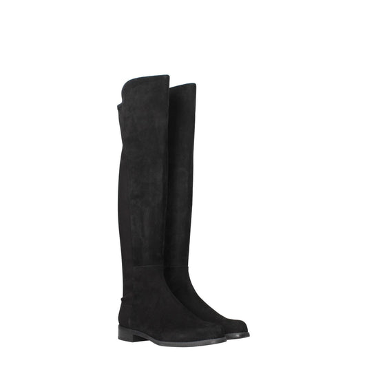 Stuart Weitzman Black Leather Over The Knee ST-8547198140681-EU35/US5