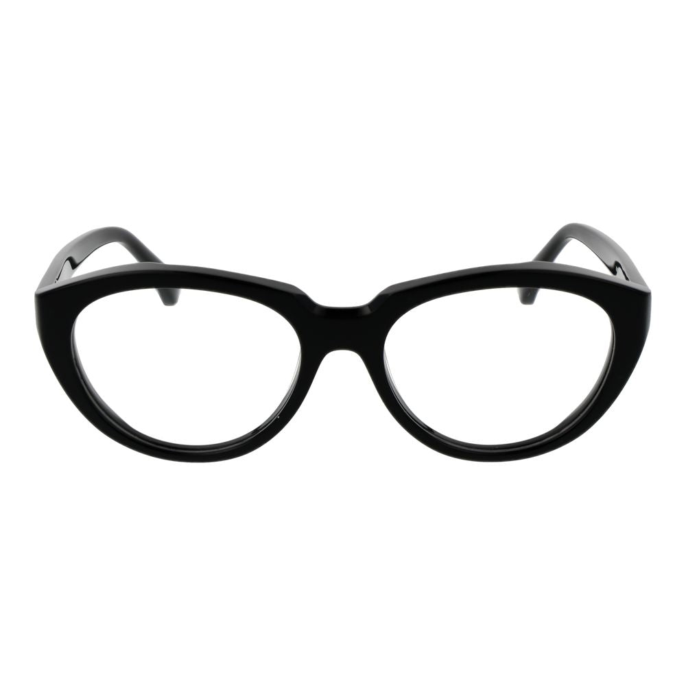 Max Mara Black Women Glasses Frame in acetate, full-rim cat eye style, 53mm lens width, 140mm temples, includes branded case.