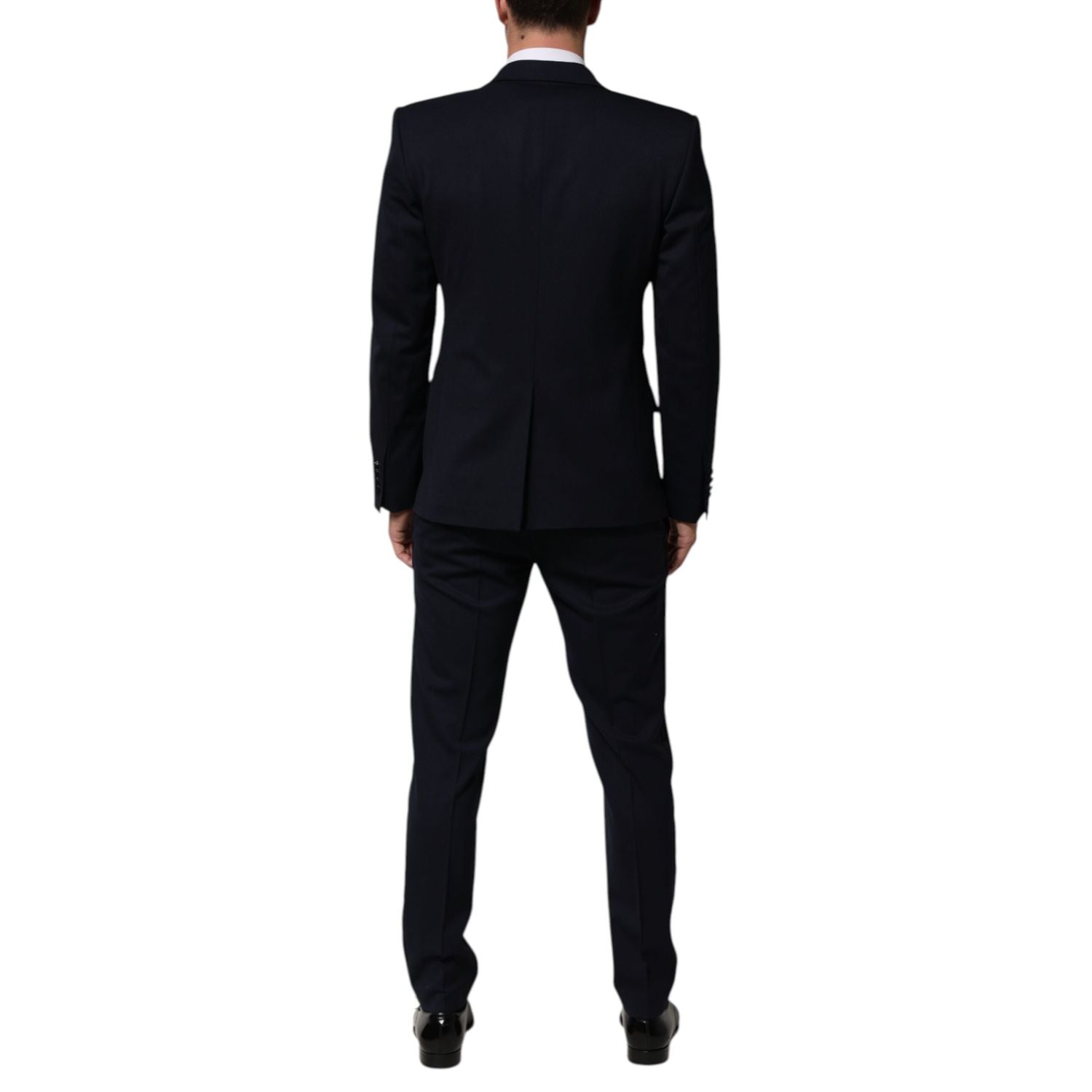 Dolce & Gabbana Black Wool 3 Piece Slim Fit Formal Men Suit