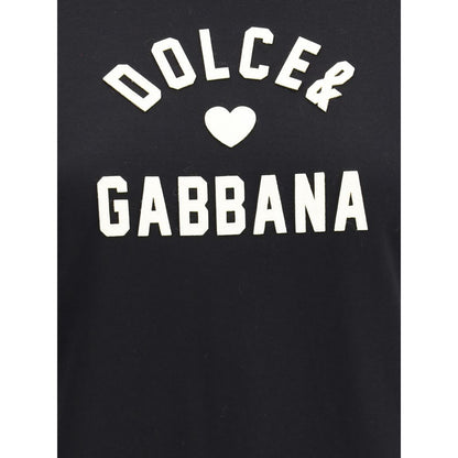 Dolce & Gabbana Black Cotton T-Shirt