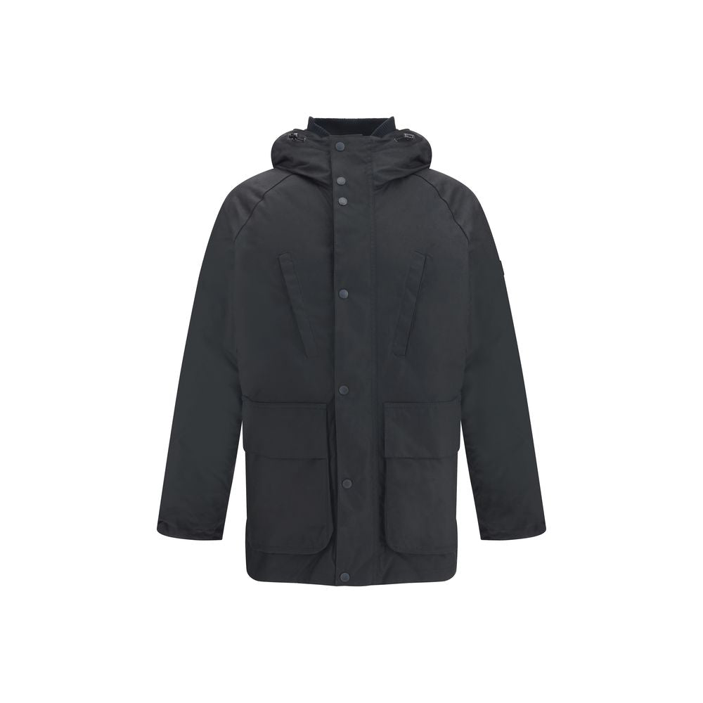 Barbour International Black Cotton Parka