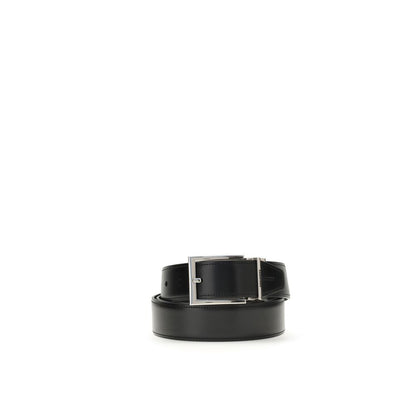 Alt Tag: Dsquared² Black Calf Leather Bos Taurus Regular Belt with interchangeable buckles.