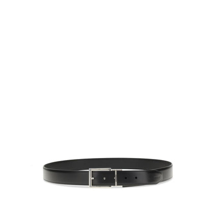 Dsquared² Black Calf Leather Bos Taurus Regular Belt with silver buckle, part of the 4-in-1 Belt Gift Box, AW25 collection.
