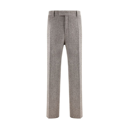 Ferragamo Gray Fleece Wool Casual Pants