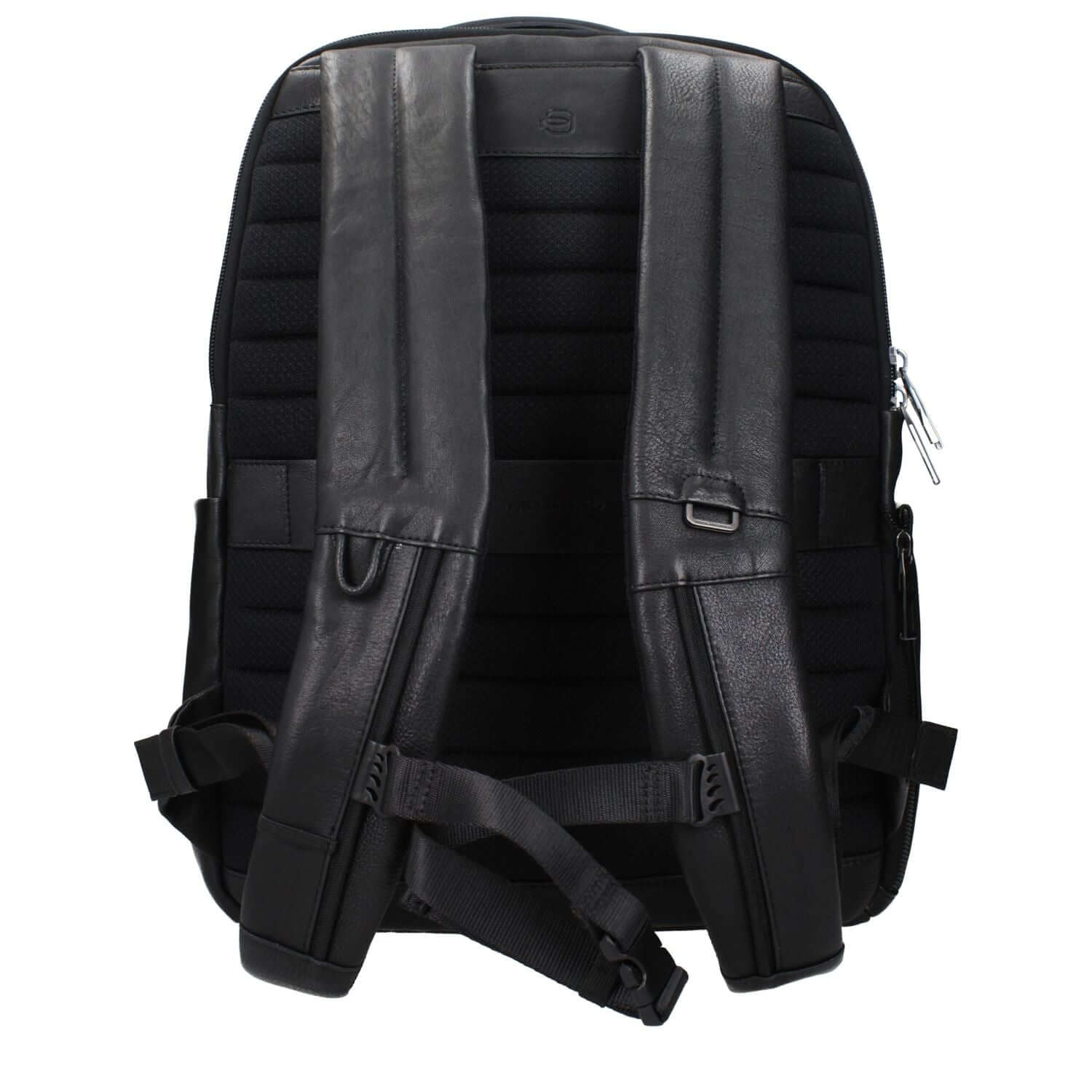 Piquadro Black Leather Backpack