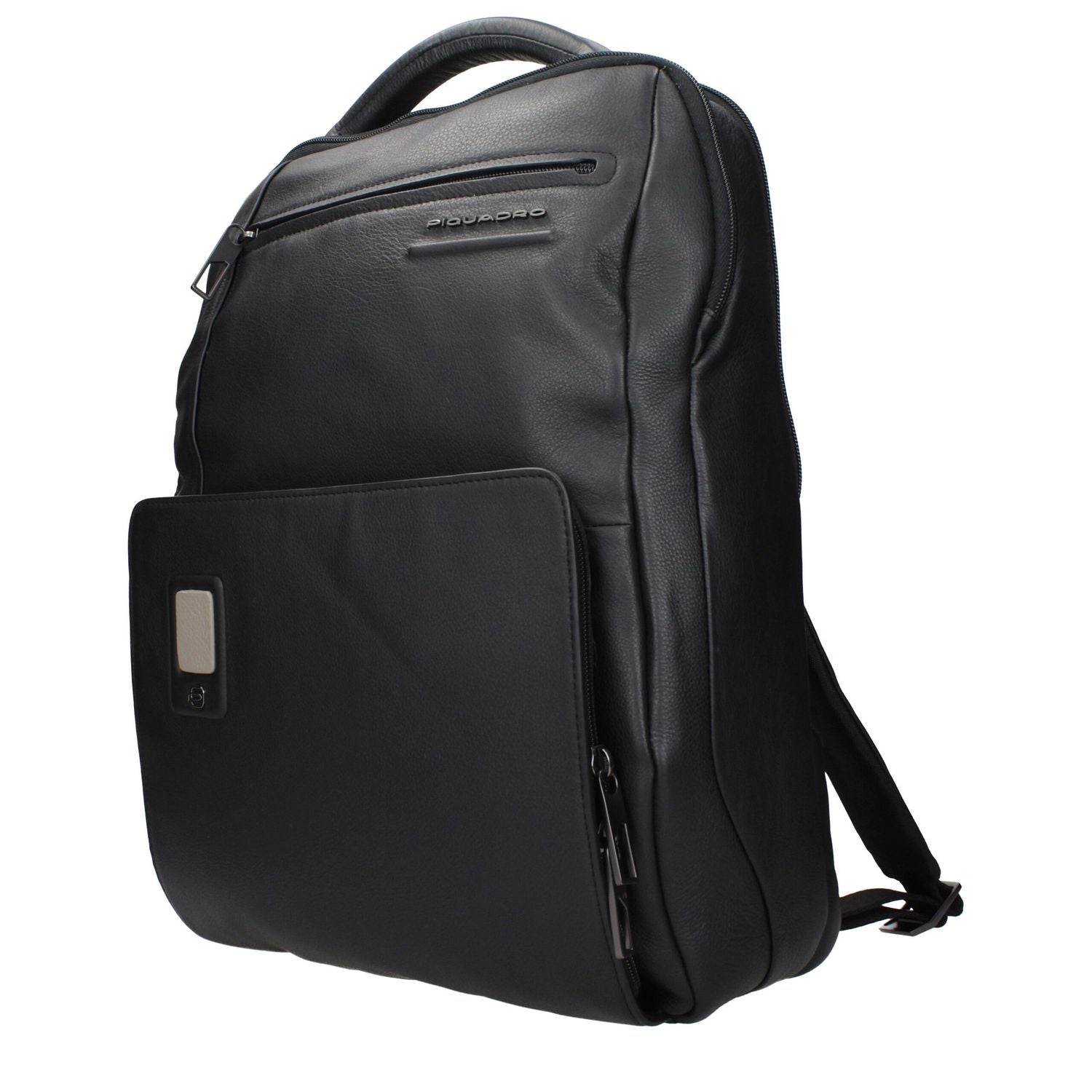 Piquadro Black Leather Backpack