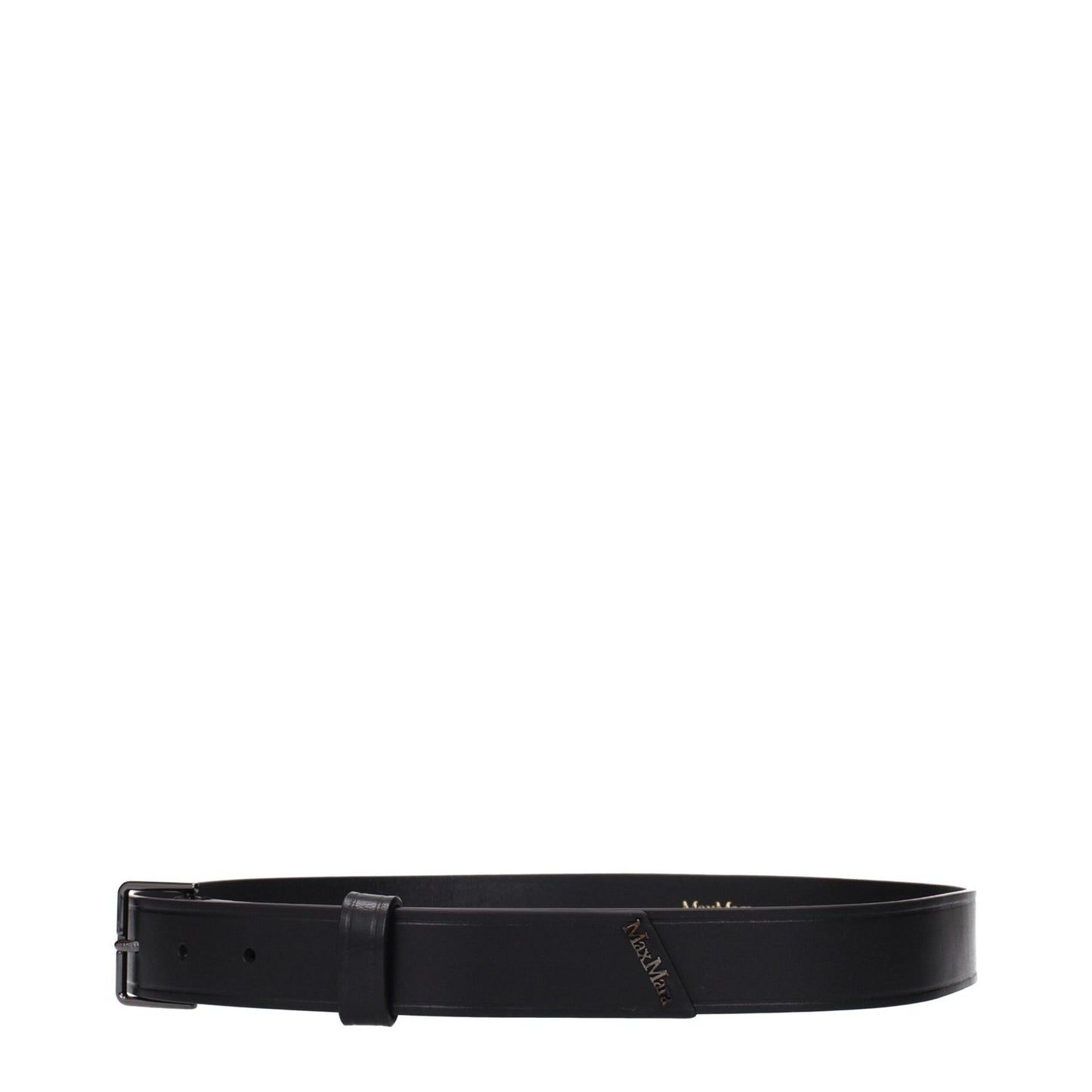 Max Mara Black Leather Regular Belt