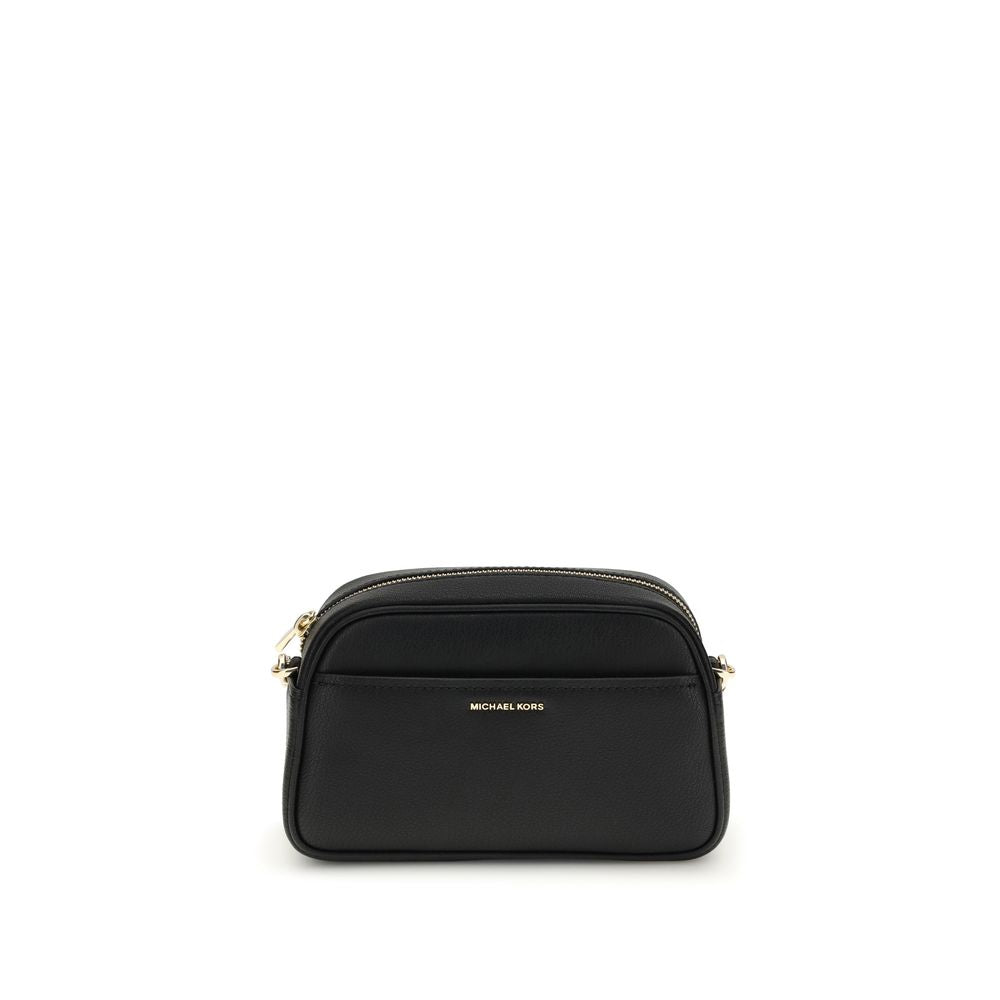 Front view with bag zipped and handles upright.