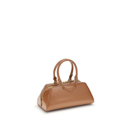 Givenchy Brown Calf Leather Bos Taurus Handbag with elegant structured design and embossed signature on front.