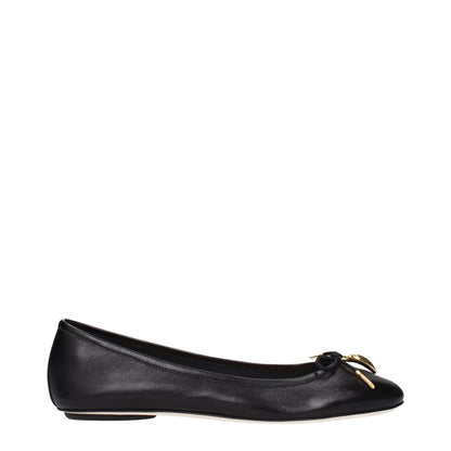 Chloé Black Leather Ballet Flats