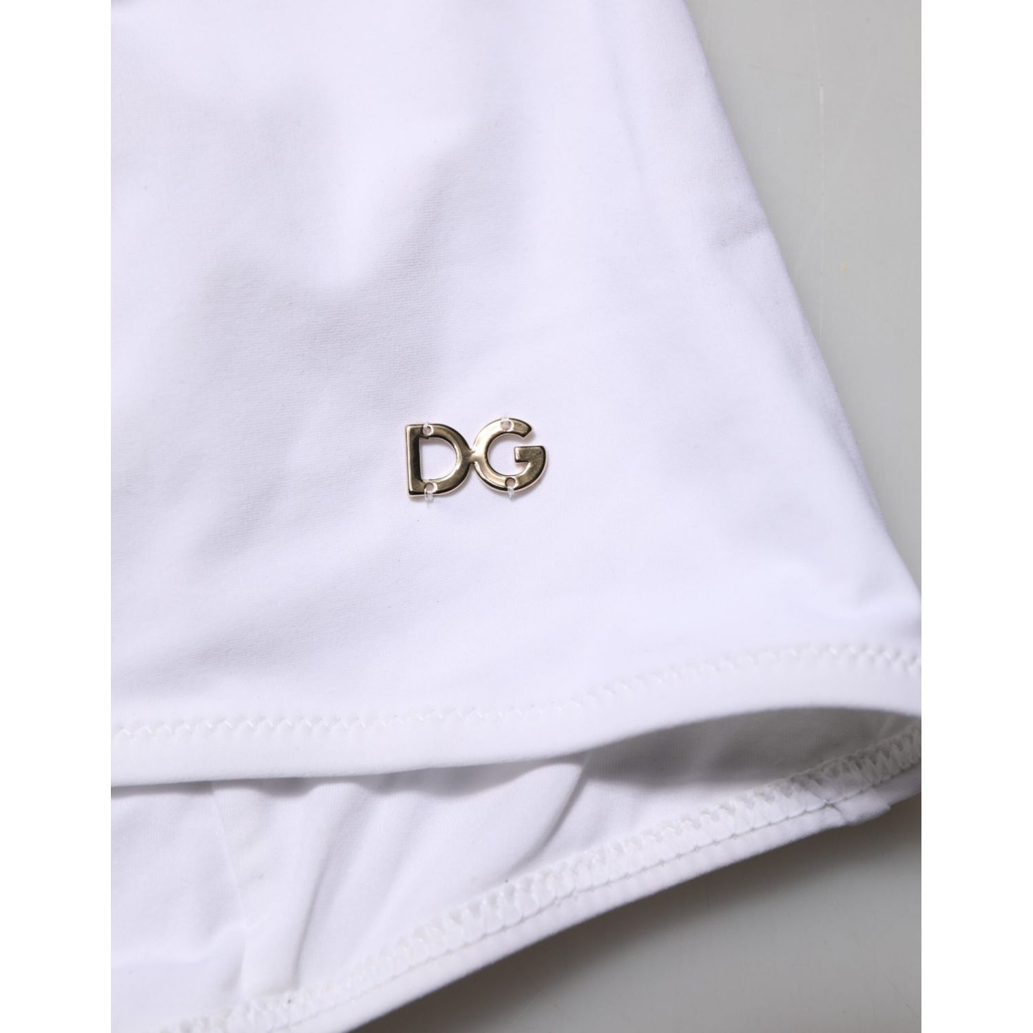 Dolce & Gabbana White Padded Balconette One Piece Swimwear