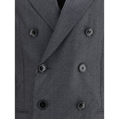 Ami Paris Gray Fleece Wool Blazer