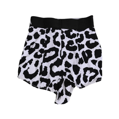 Dolce & Gabbana White Leopard Nylon High Waist Girdle Underwear