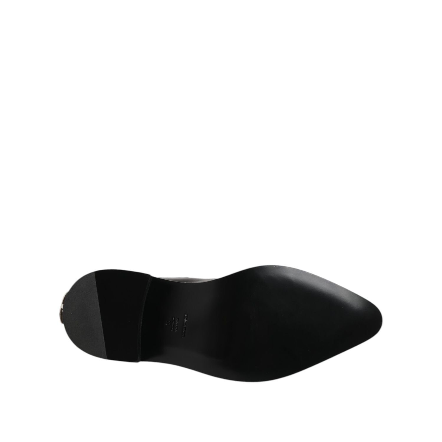 Dolce & Gabbana Black Leather Studded Men Short Boots Shoes