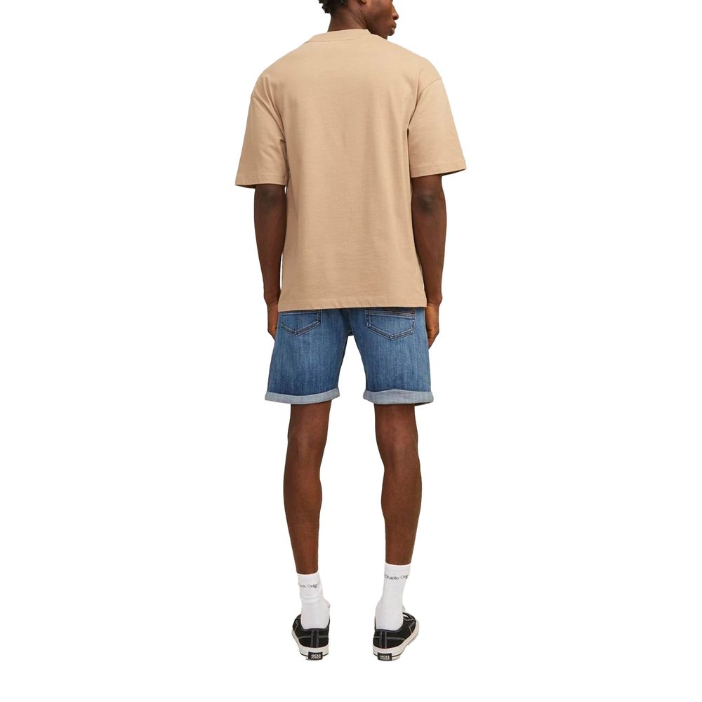 Jack Jones Blue Cotton Bermuda Shorts