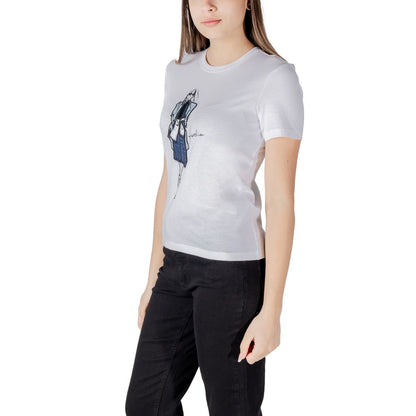 Only White Organic Cotton Long Sleeve T-Shirt