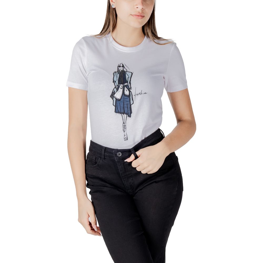 Only White Organic Cotton Long Sleeve T-Shirt