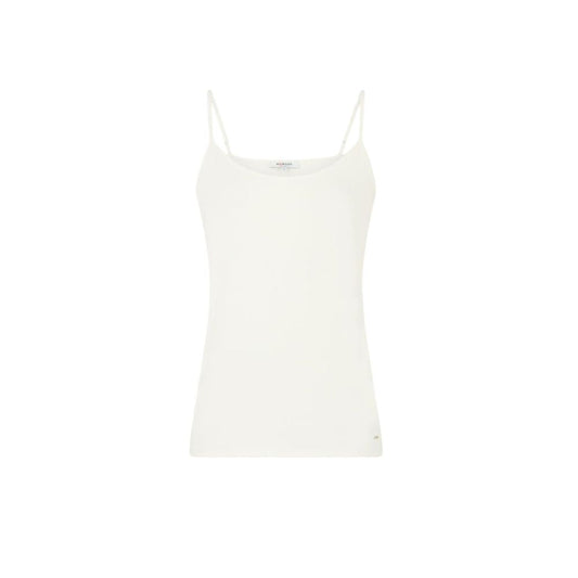 Morgan De Toi Cream Cotton Tank Tops