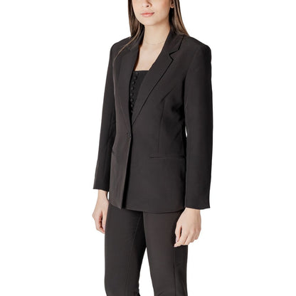 ICHI Black Polyester Blazer