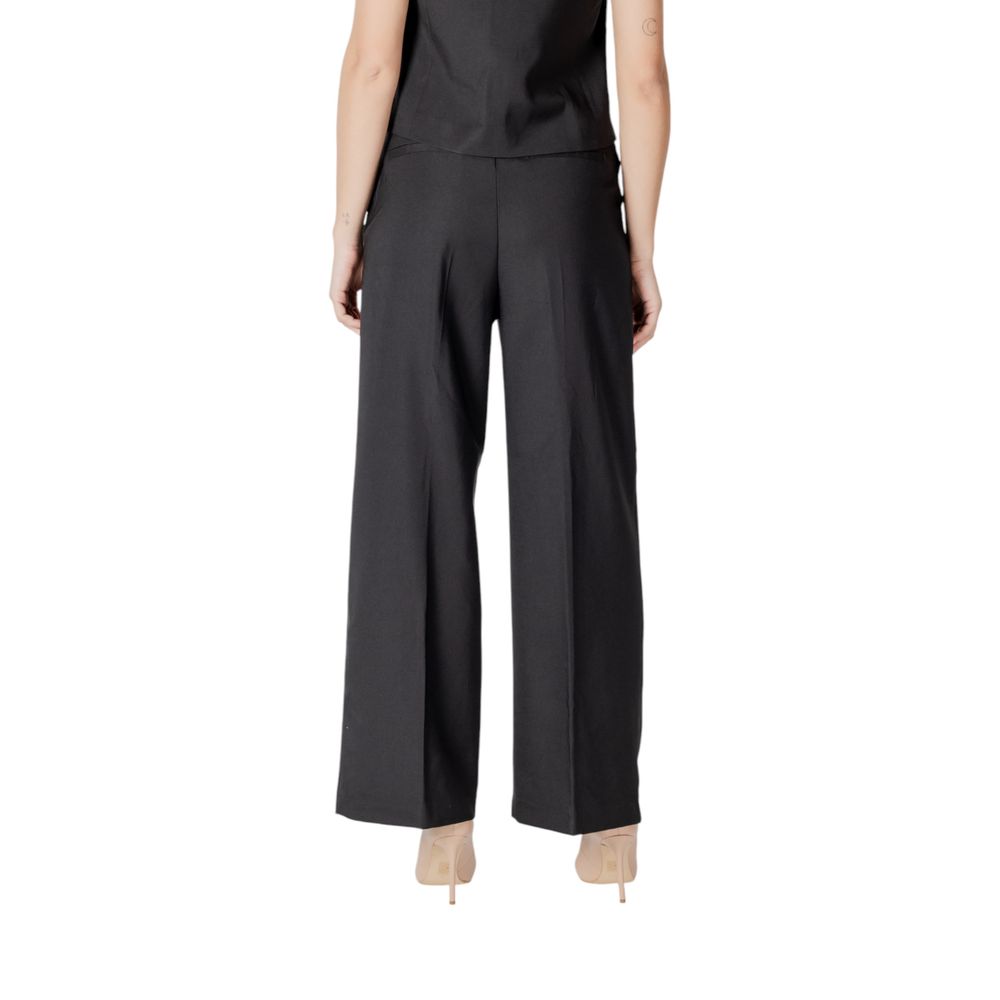 ICHI Black Polyester Pant