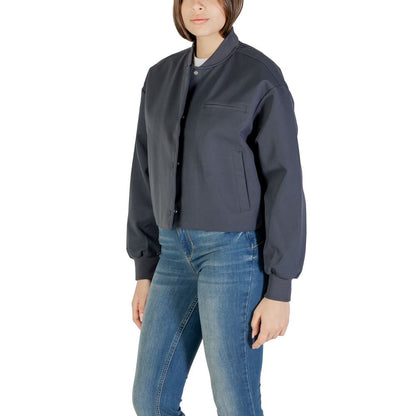 Calvin Klein Jeans Gray Recycled Polyester Bomber 1728,71956299936,Bombers - Jackets & Coats - Clothing,Calvin Klein Jeans,Clothing,Gray,IT40|S,Jackets & Coats - Clothing,New with tags,Women
