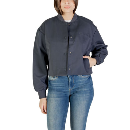 Calvin Klein Jeans Gray Recycled Polyester Bomber 1728,71956299936,Bombers - Jackets & Coats - Clothing,Calvin Klein Jeans,Clothing,Gray,IT40|S,Jackets & Coats - Clothing,New with tags,Women