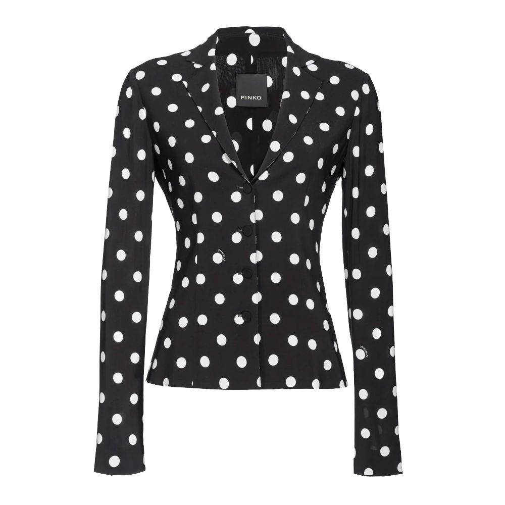 PINKO Black Viscose Women Blazer