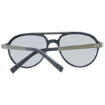 Sting Black Men Glasses Frame with full-rim black plastic aviator design, polarized lenses, UVA & UVB protection, includes branded case.