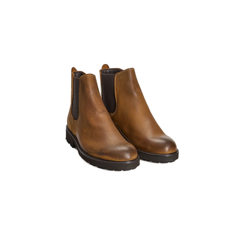 Roberto Pepe Luxury Brown Calfskin Boot