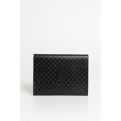 Trussardi Black Polyester Clutch Bag