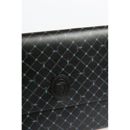 Trussardi Black Polyester Clutch Bag