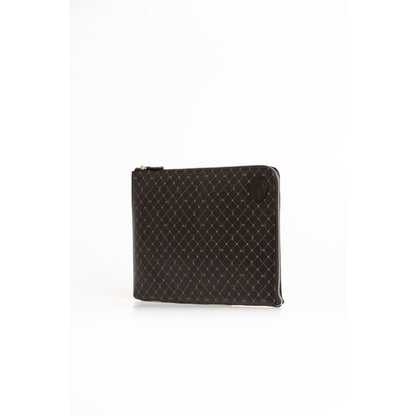 Trussardi Black Leather Men Clutch