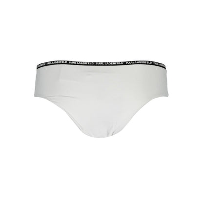 Karl Lagerfeld White Elastane Swimwear
