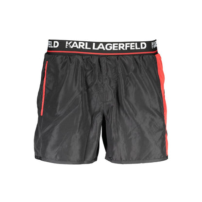 Karl Lagerfeld Nero Polyester Men's Swim Boxer