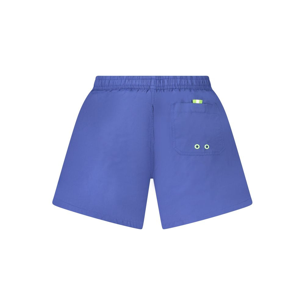 North Sails Blue Cotton Swimwear with elastic waist and pockets