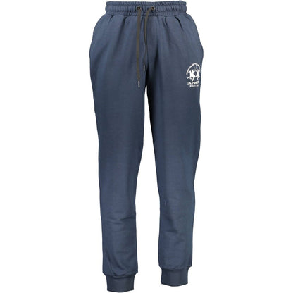 La Martina Blue Cotton Men Sweatpants