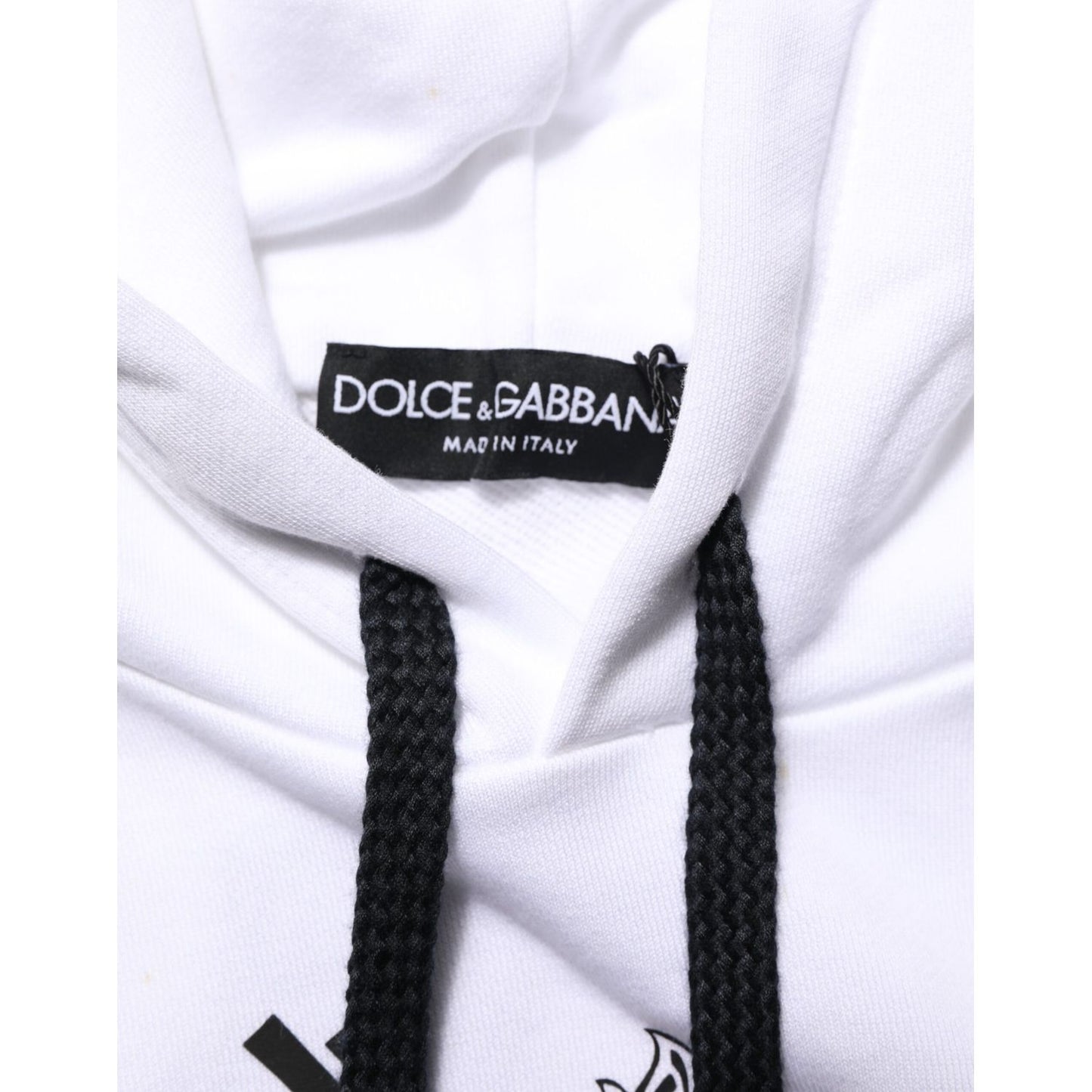 Dolce & Gabbana White Sacred Heart Hooded Sweatshirt Sweater