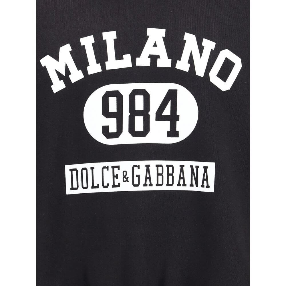 Dolce & Gabbana Black Cotton Sweatshirt