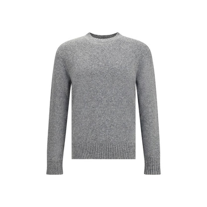 Dolce & Gabbana Gray Fleece Wool Sweatshirt, ribbed crew neck, long sleeves, ideal for casual and refined looks, made in Italy.